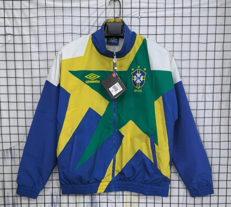 AAA Quality Brazil 26/27 Wind Coat - Green/Yellow/Blue